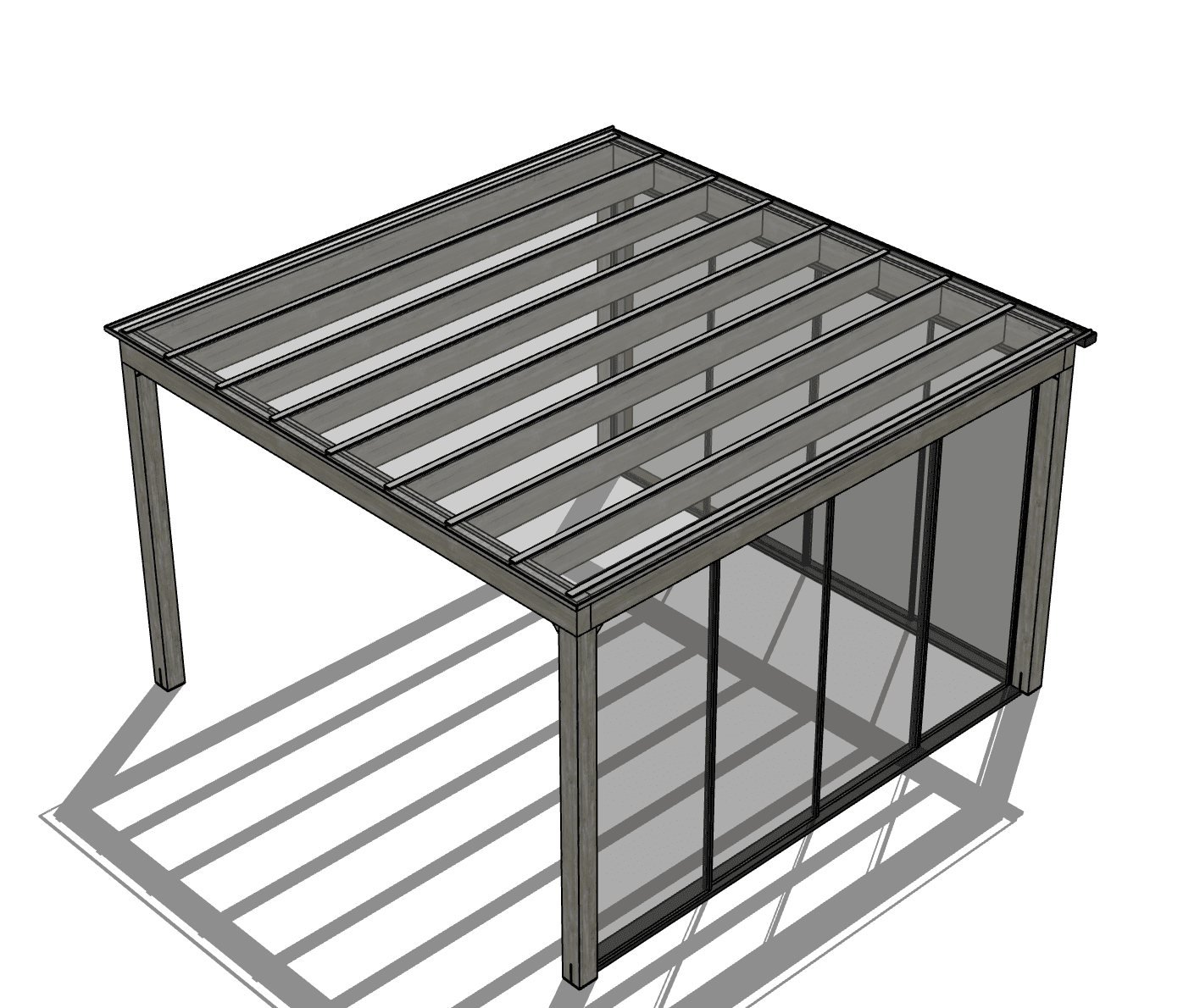 Prístrešok - Zasklenie